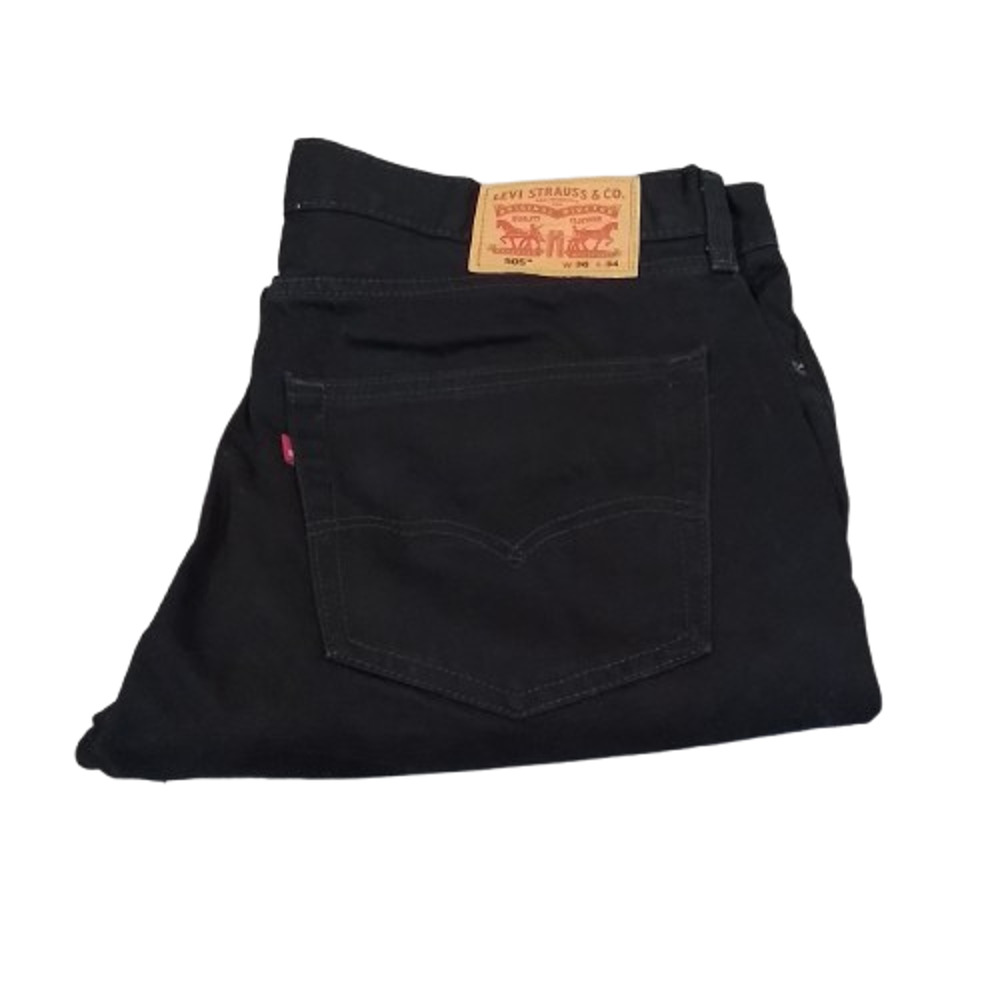 Men's Levi's 505 Regular Fit Straight Leg Jeans - Black - 36x34 - NWOT